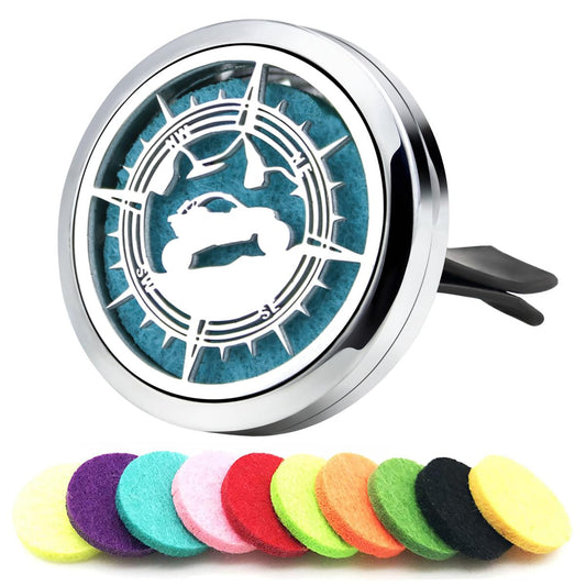 Essential Oil Car Diffuser Vent Clips Air Freshener Christmas Car Accessories for Women with Vent Clip 10 Felt Pads(Car