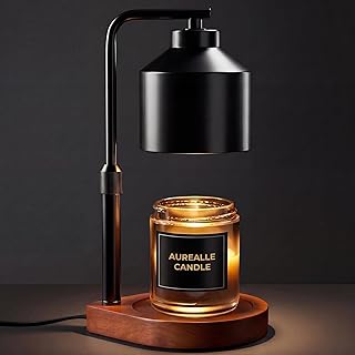 Candle Warmer Lamp with Timer and Dimmer- Electric Candle Lamp Warmer with Adjustable Height for Candle Wax Jar, Home Decor & Birthday Gifts for Women Mom Mothers Day, Candle Wax Warmer with 2 Bulbs