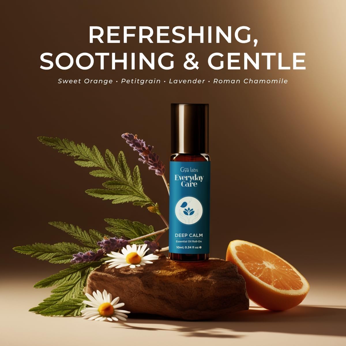 Stress Relief & Deep Calm Oil Roll On Set - Aromatherapy Grade Essential Oils Roll On Set - 2x0.34 fl oz - Gya Labs