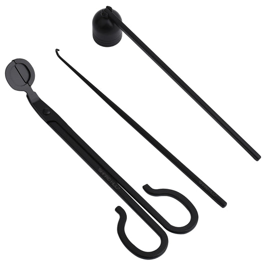 Candle Wick Trimmer Candle Snuffer Extinguisher Candle Wick Dipper Candle Scissor Wick Cutter 3 in 1 Candle Accessory Set