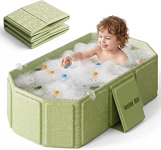 Collapsible Bathing Basin 29.5×17.7×9.8 in, Foldable Portable Tub with Drain Plug, Compact Storage Basin for Toddlers and Pets, Suitable for Outdoor, Travel or Balcony Use