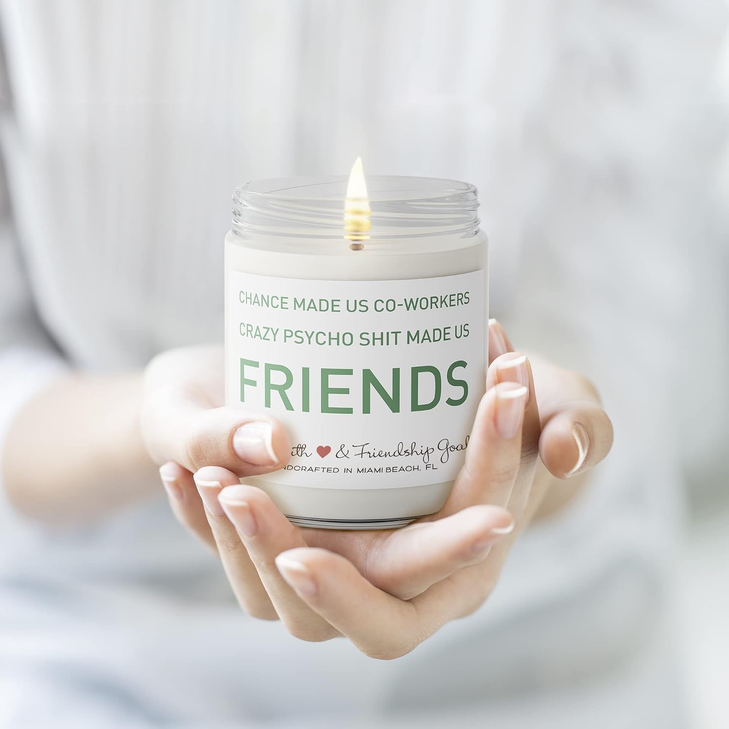 Candles for Coworkers - Funny Gift for Coworker - Hand Poured in The USA - 9 oz - Cute Christmas Friendship Gifts Ideas