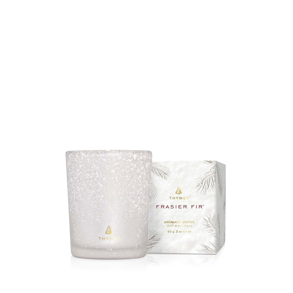 Thymes Frasier Fir Flocked Jar Candles