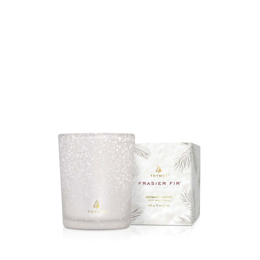 Thymes Frasier Fir Flocked Jar Candles