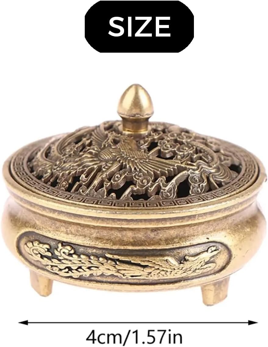 2 PCS Classics Incense Burner Holder for Cones & Sticks - Traditional Mini Ceramic Aromatherapy Incense Cone Holder with Detachable Tray, Decorative Zen Home Office Decor