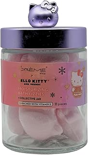 The Crème Shop x Hello Kitty Moisturizing Bath Fizzies, Aromatherapy Bath Bombs with Vitamin E (11 Pieces)