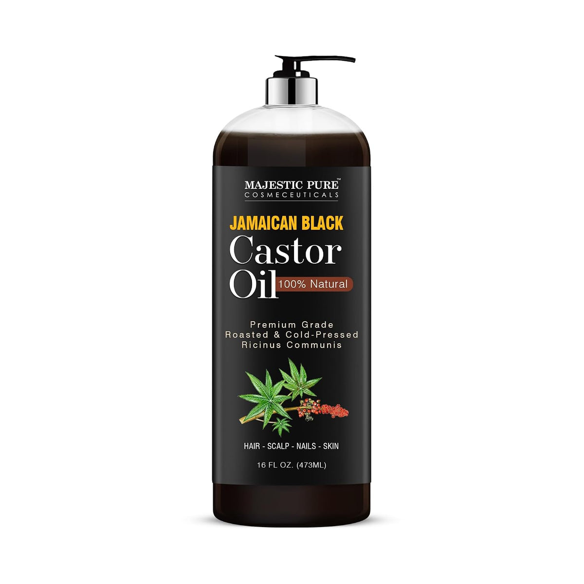 MAJESTIC PURE Pure Jamaican Black Castor Oil for Hair Care