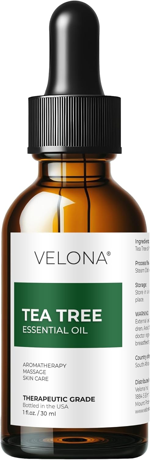 Tea Tree Essential Oil by Velona - 1 Fl Oz | Therapeutic Grade for Aromatherapy Diffuser Undiluted