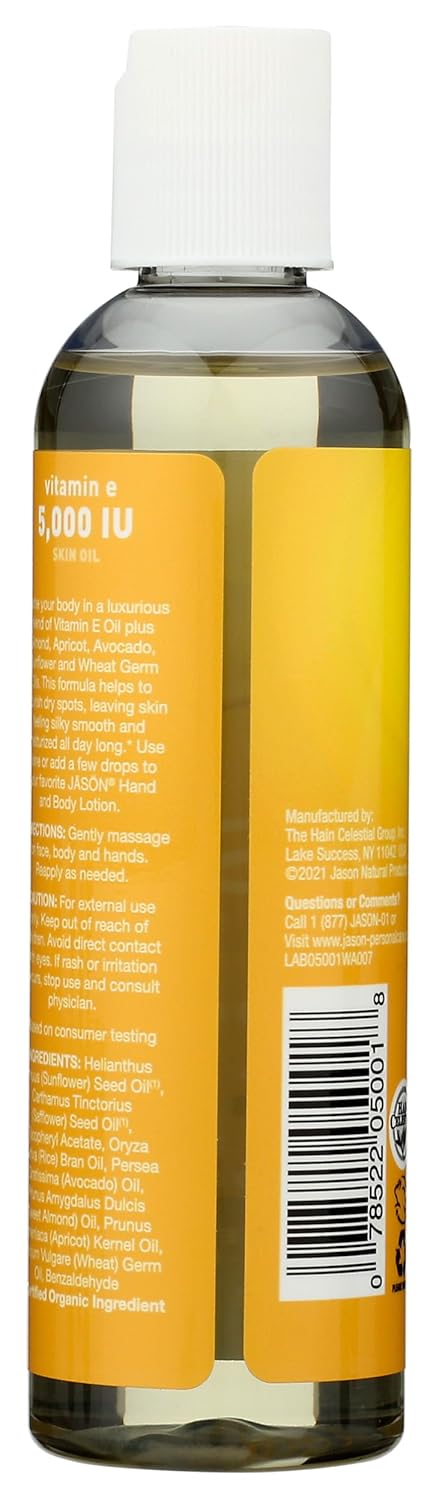 Vitamin E 5,000 IU Oil - All Over Body Nourishment Jason Natural Cosmetics 4 oz Liquid