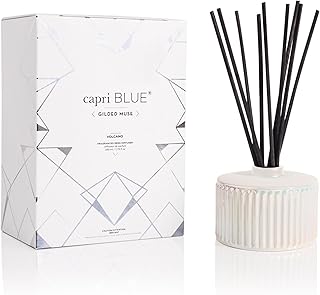 Capri Blue Muse Reed Oil Diffuser - Comes with Diffuser Sticks, Oil, and Glass Bottle - Aromatherapy Diffuser - 7.8 Fl Oz - Volcano