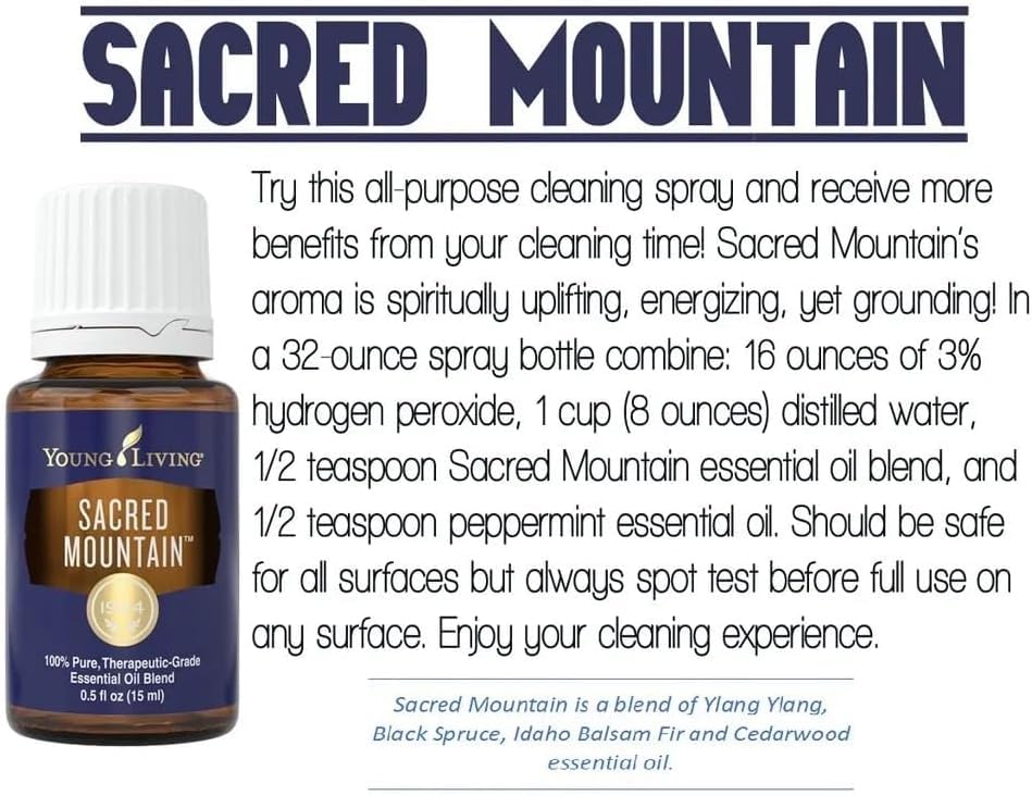 Young Living Sacred Mountain Essential Oil Blend | 15 ml | Inspiring and Grounding Aroma | Perfect for Diffusers or Topical Use | Seed to Seal Quality