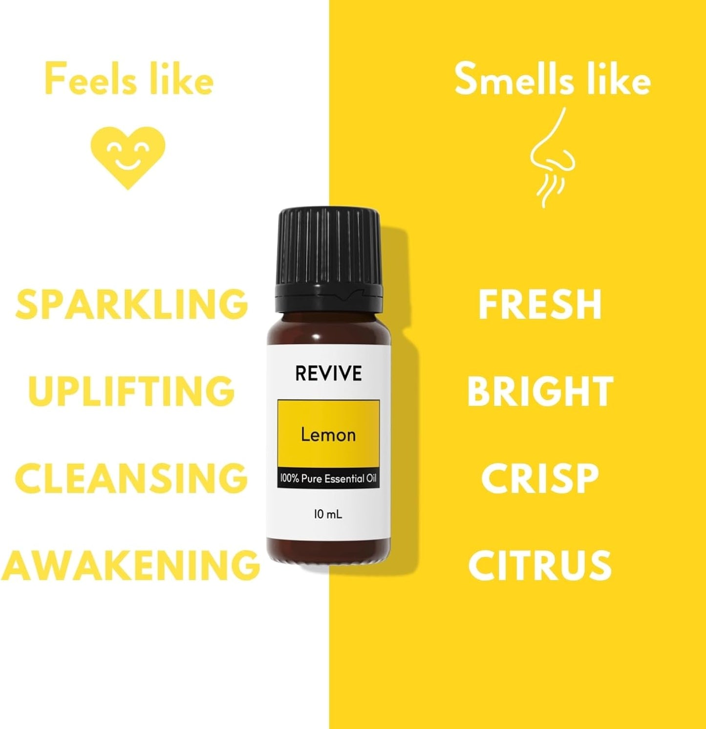 Lemon Essential Oil by Revive Essential Oils - REVIVEEO - 100% Pure Therapeutic Grade, for Diffuser, Humidifier, Massage, Aromatherapy, Skin & Hair Care