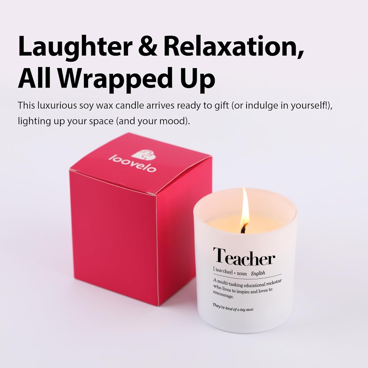 Teacher Definition Teacher Gifts Scented Candles Home Office Appreciation Gifts from Students End of the Year Gift to Professor Jar Candles Lavender Scent Soy Wax Candles 9.5 oz