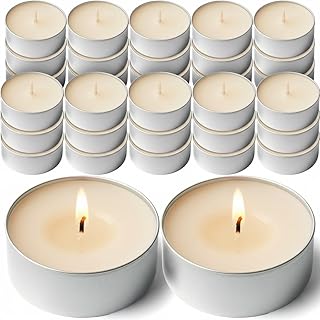 DecorRack 30 Tealight Candles, French Vanilla Scented, Aromatherapy, Pleasant Fragrance, Scented Home Decor, Votive Long Lasting Candles (3 Packs of 10)