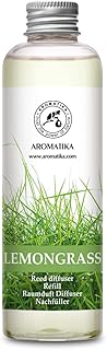 Lemongrass Reed Diffuser Refill, Natural Essential Lemongrass Oil 6.8 Fl Oz - Fresh & Long Lasting Fragrance - Best Reed Diffuser Oil Refill for Aromatherapy - Home - Office - Restaurant