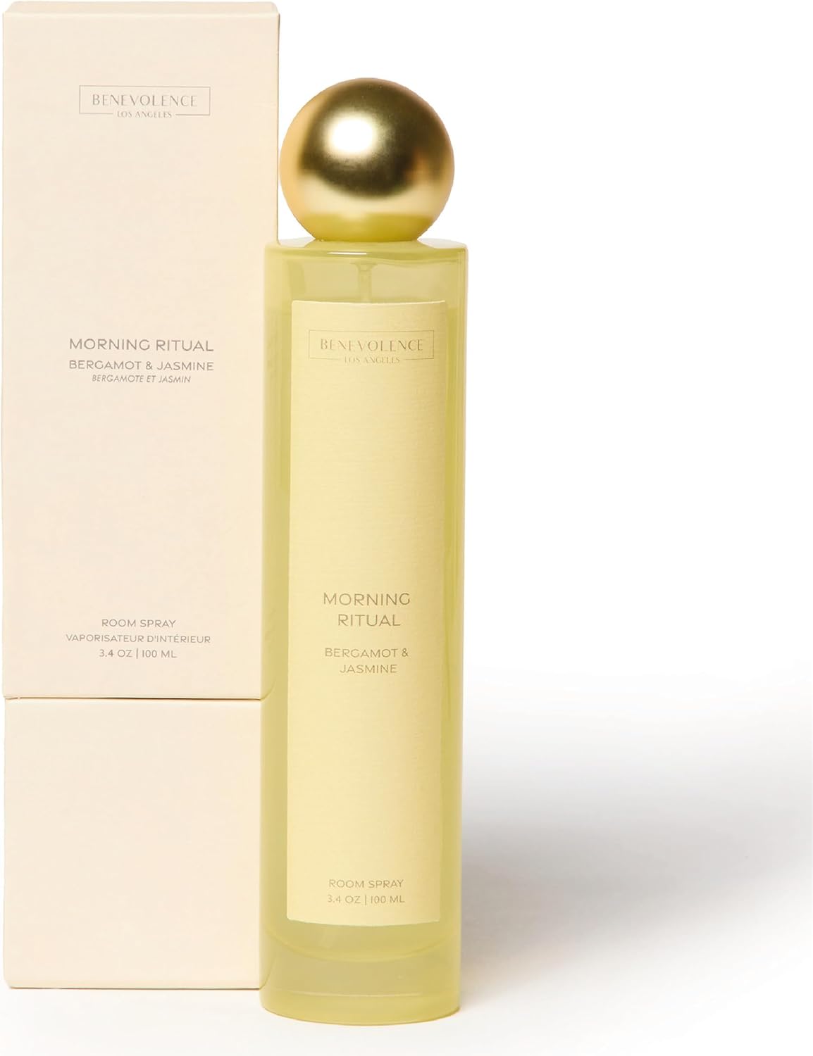 Bergamot & Jasmine Room Spray | Benevolence LA Air & Fabric Freshener for Home & Linen | Fresh Floral Scent, Relaxing Home Fragrance, Gift Idea for Women