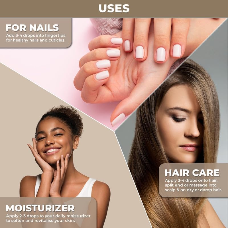 100% Plant Based Argan Oil - Moroccan Oil for Hair and Skin - Pure, Cold-Pressed, Natural - Best Argan Oils for Frizzy Hair, Face and Body - Pure Oils of Morocco - Hydrating and Nourishing