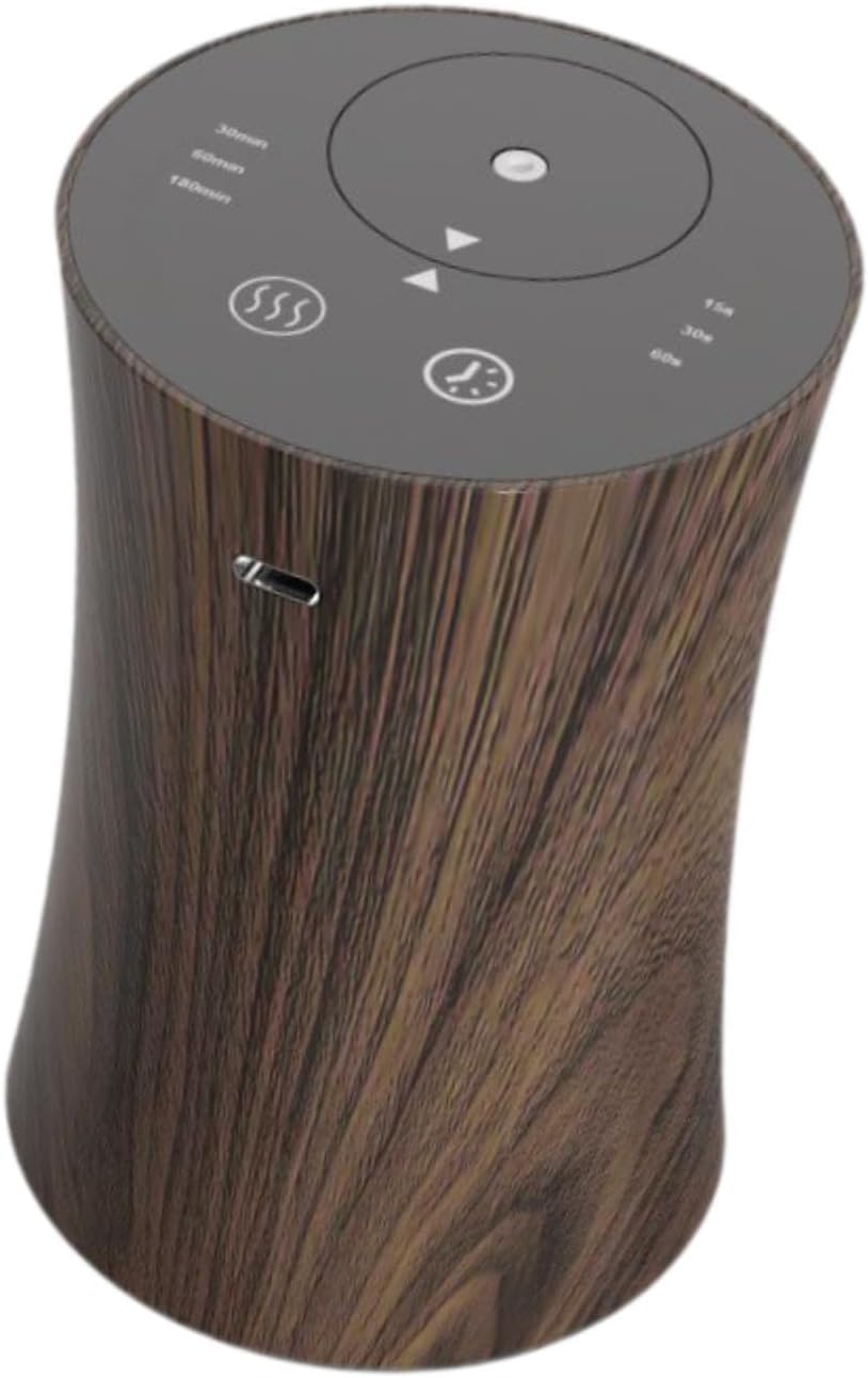 Generic Waterless Diffuser for Essential Oil Nebulizer USB Operated Mini Scent Machine for Office Bedroom,Compact,Quiet,Scent Diffuser,Portable Car Diffuser, Dark Wood Grain