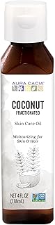 Aura Cacia Fractioned Coconut Oil Skin Care Oil, 4 Fl Oz