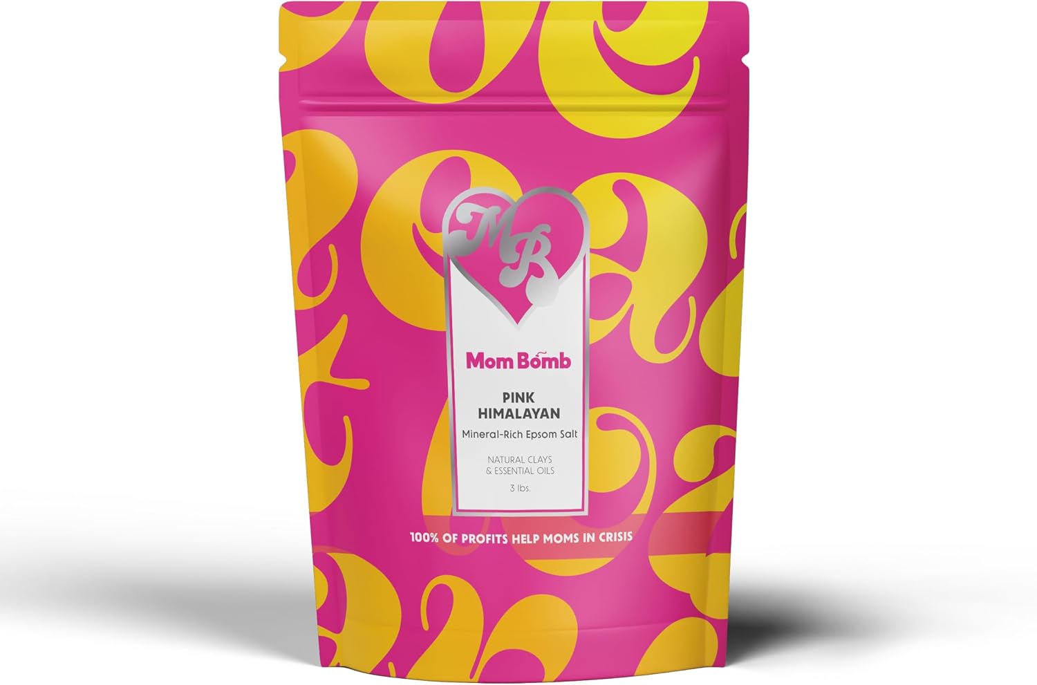 Mom Bomb Pink Himalayan Epsom Salt Bath Soak - Unscented – Natural Magnesium Salt with Essential Oils – Relaxing Aromatherapy for Stress Relief, Muscle & Foot Soak – Made in USA, 3 lbs