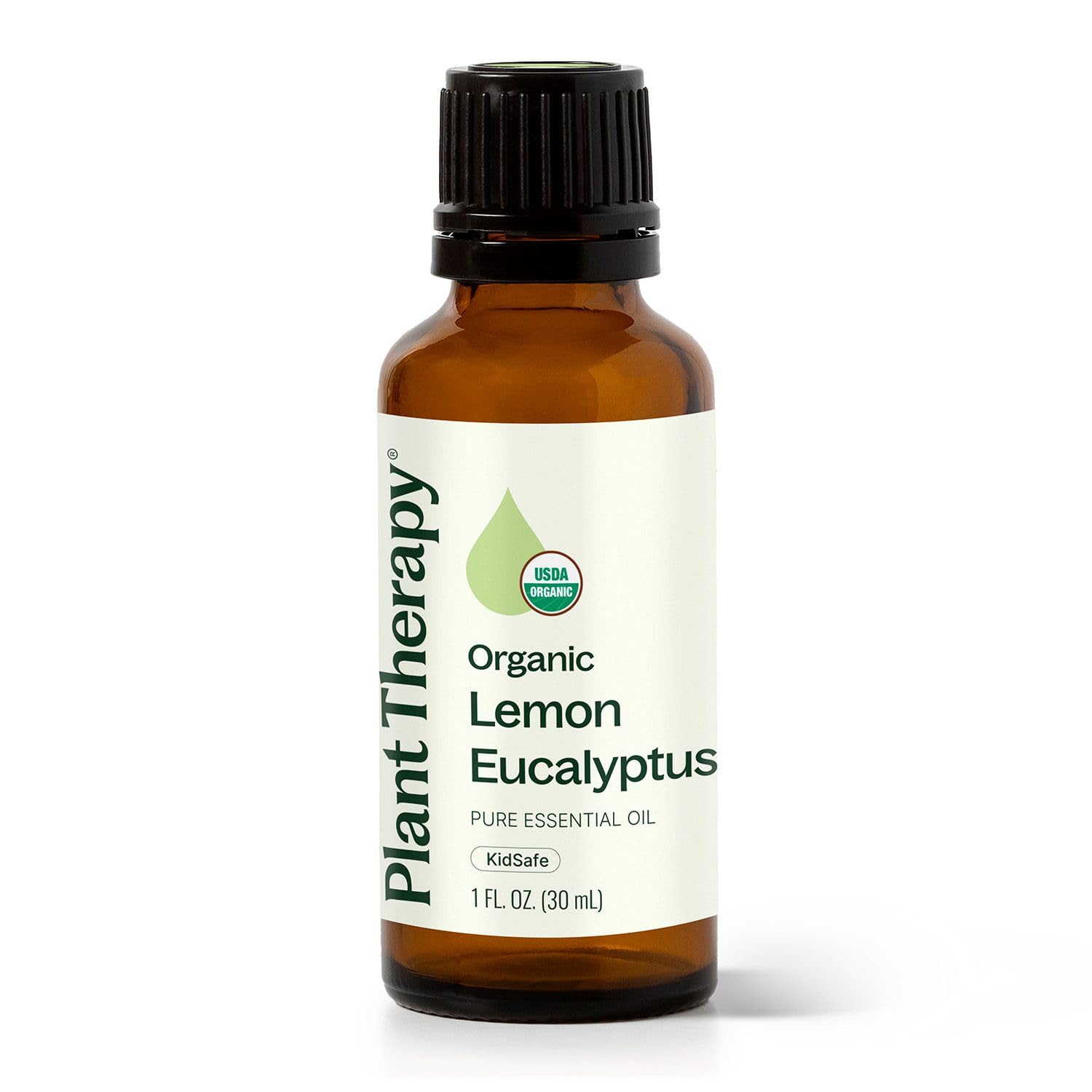 Plant Therapy Organic Lemon Eucalyptus Essential Oil, 30 mL (1 oz), 100% Pure and Undiluted, USDA Certified Organic, Great for Essential Oil Diffusing and DIY Cleaning Solutions