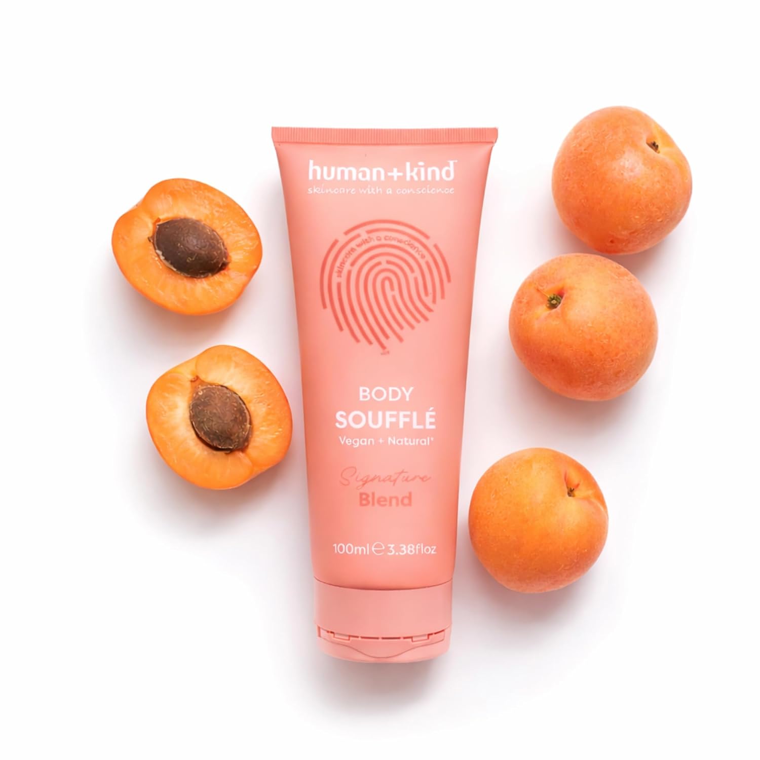 Human+Kind Signature Blend Body Souffle - Fast Absorbing Body Lotion - Hydrates Skin with Formulated Shea Butter and Apricot Kernel Oil - 3.38 oz