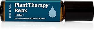 Plant Therapy Relax Essential Oil Blend Pre-Diluted Roll On 10 mL (1/3 oz) 100% Pure, Natural Aromatherapy for Stress Relief and Better Sleep