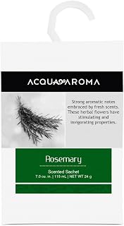 Acqua Aroma Rosemary Scented Sachet 7.0 cu. in. (115mL/24g) - Pack of 3 Sachets