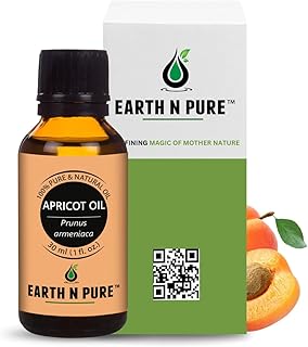 Earth N Pure Apricot Oil (Khumani Oil) Cold Pressed, Natural and Therapeutic Grade 30 ml