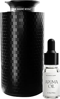 The Magic Scent Mini Car Diffuser - Waterless Scent Machine for Home & On-The-Go - Intensity Control & Timer - Waterless Oil Diffuser - Rechargeable Smart Car Air Freshener up to 400 sq. ft.