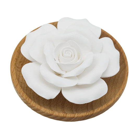 Handmade Flower Rose Ceramic Essential Oil Mini Diffuser