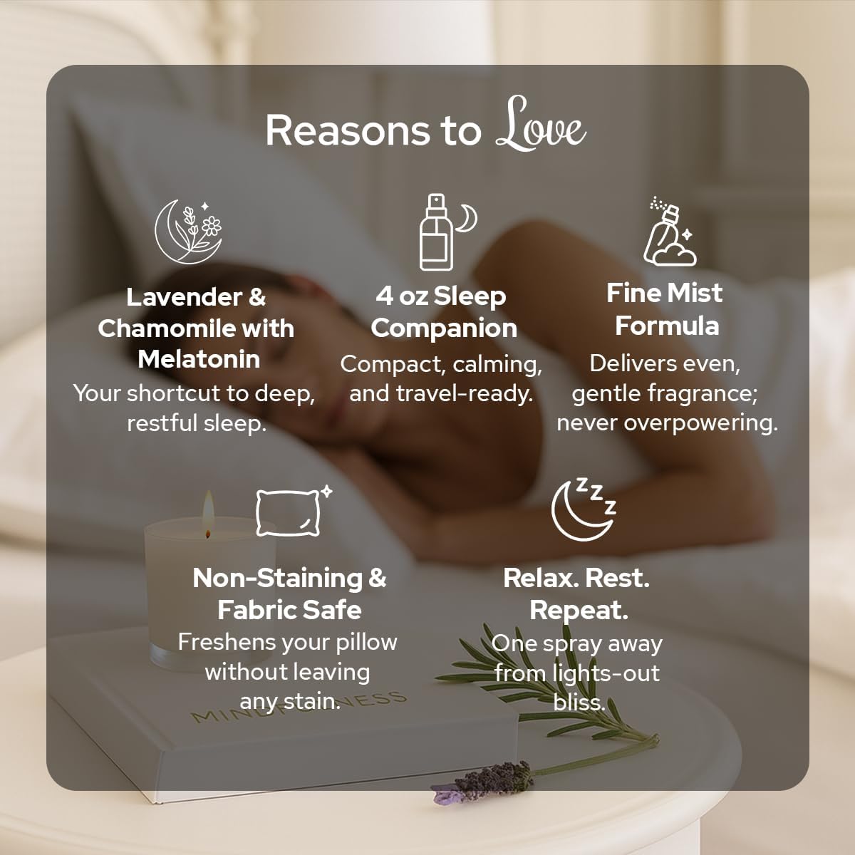 Carnatia Sleep Spray with Melatonin – Lavender & Chamomile Pillow Mist | Aromatherapy Essential Oil Blend for Relaxation & Deep Sleep | 4 fl oz Calming Bedtime Spray
