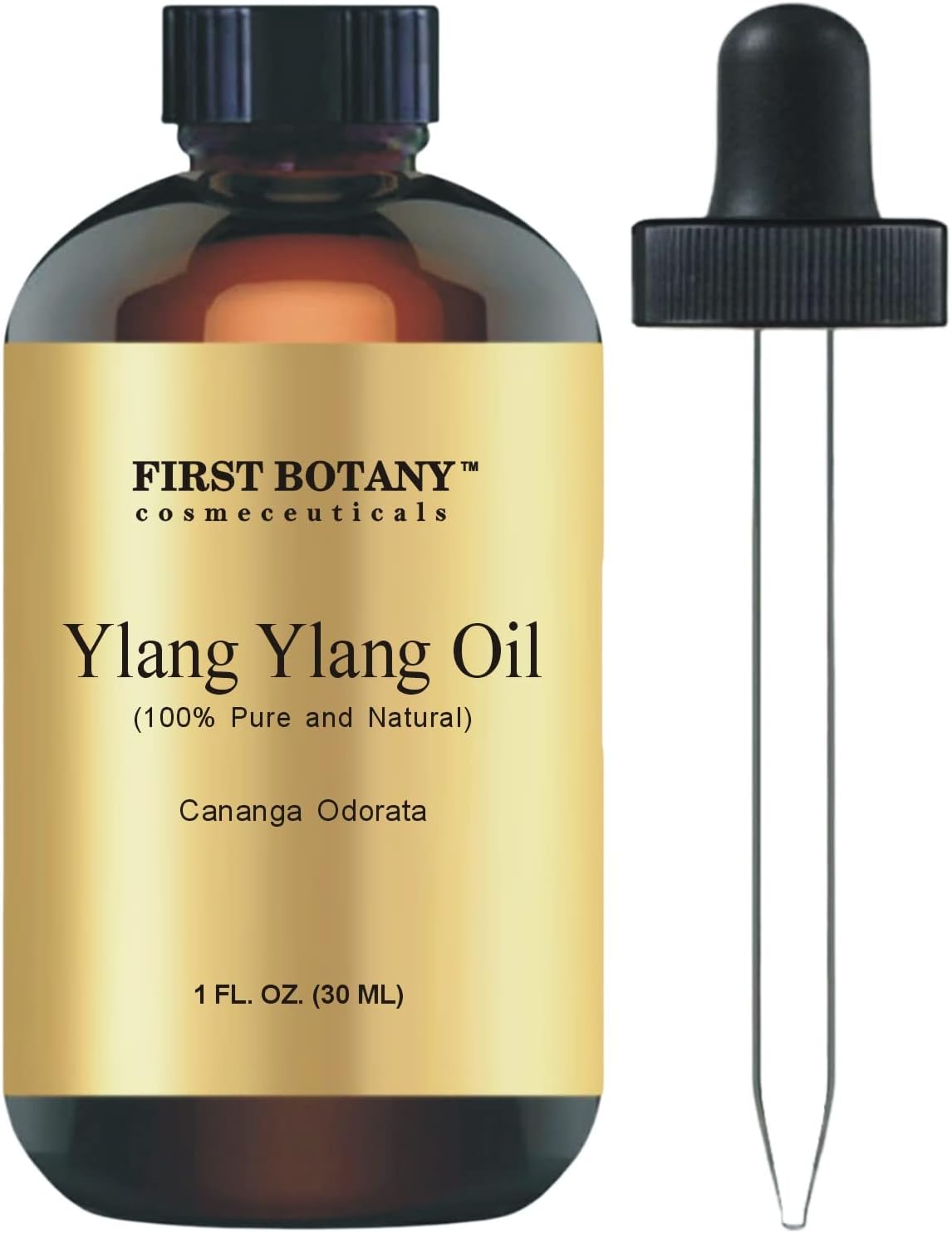 First Botany, 100% Pure Oil Ylang Ylang Oil - Premium Ylang-Ylang Essential Oil for Aromatherapy, Massage, Topical & Household Uses - 1 fl oz