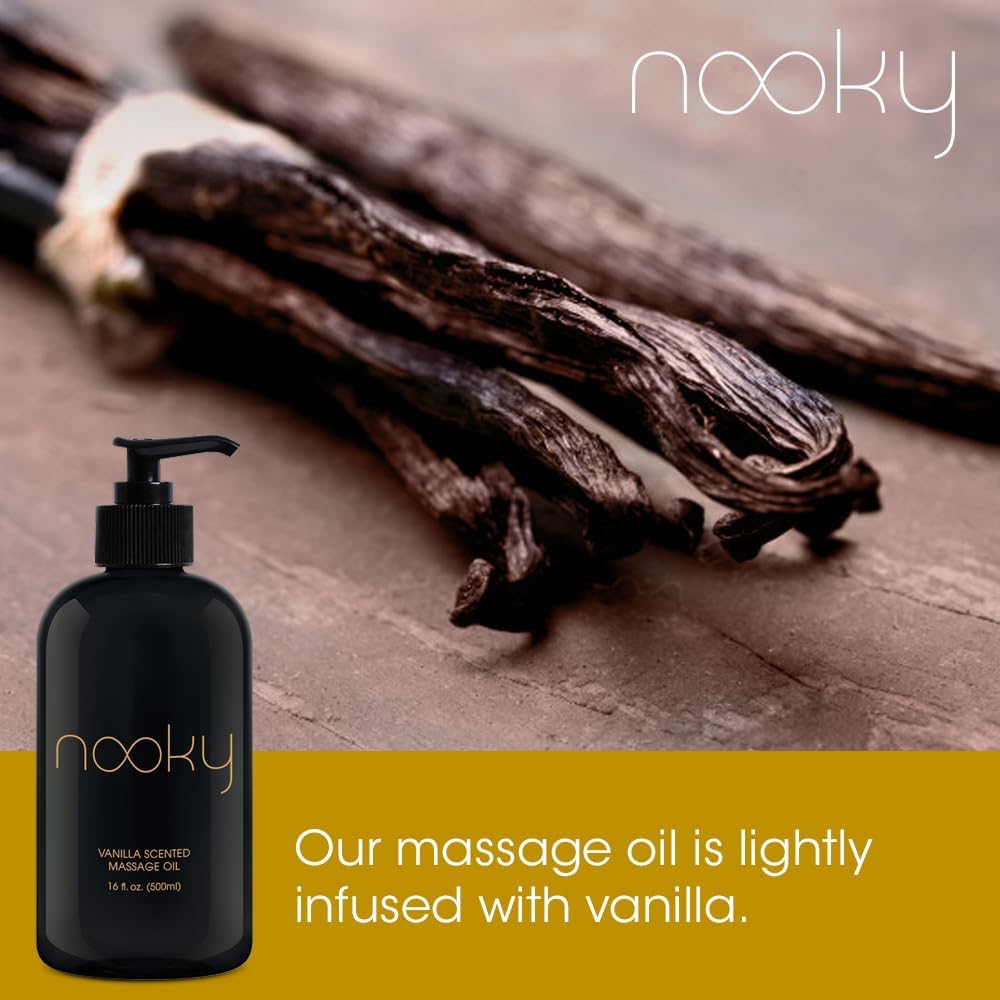 Nooky Vanilla Massage Oil with Fractionated Coconut Oil.16 Ounce