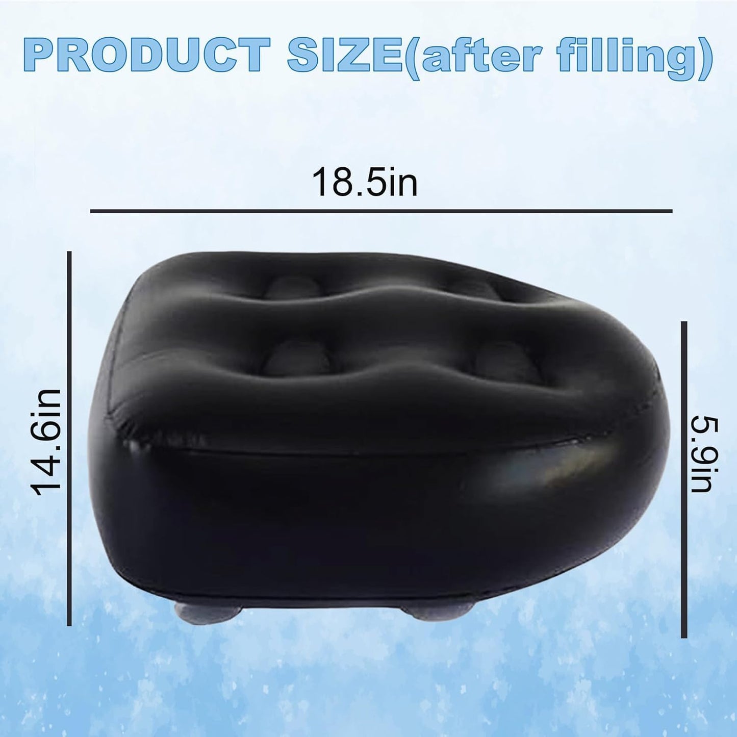 SPA Booster Seat,Spa&Hot Tub Seat with Non-Slip Suction Cups,Portable Fordable Bathtub Seat for Home/SPA/Travel/Business Trip, Black