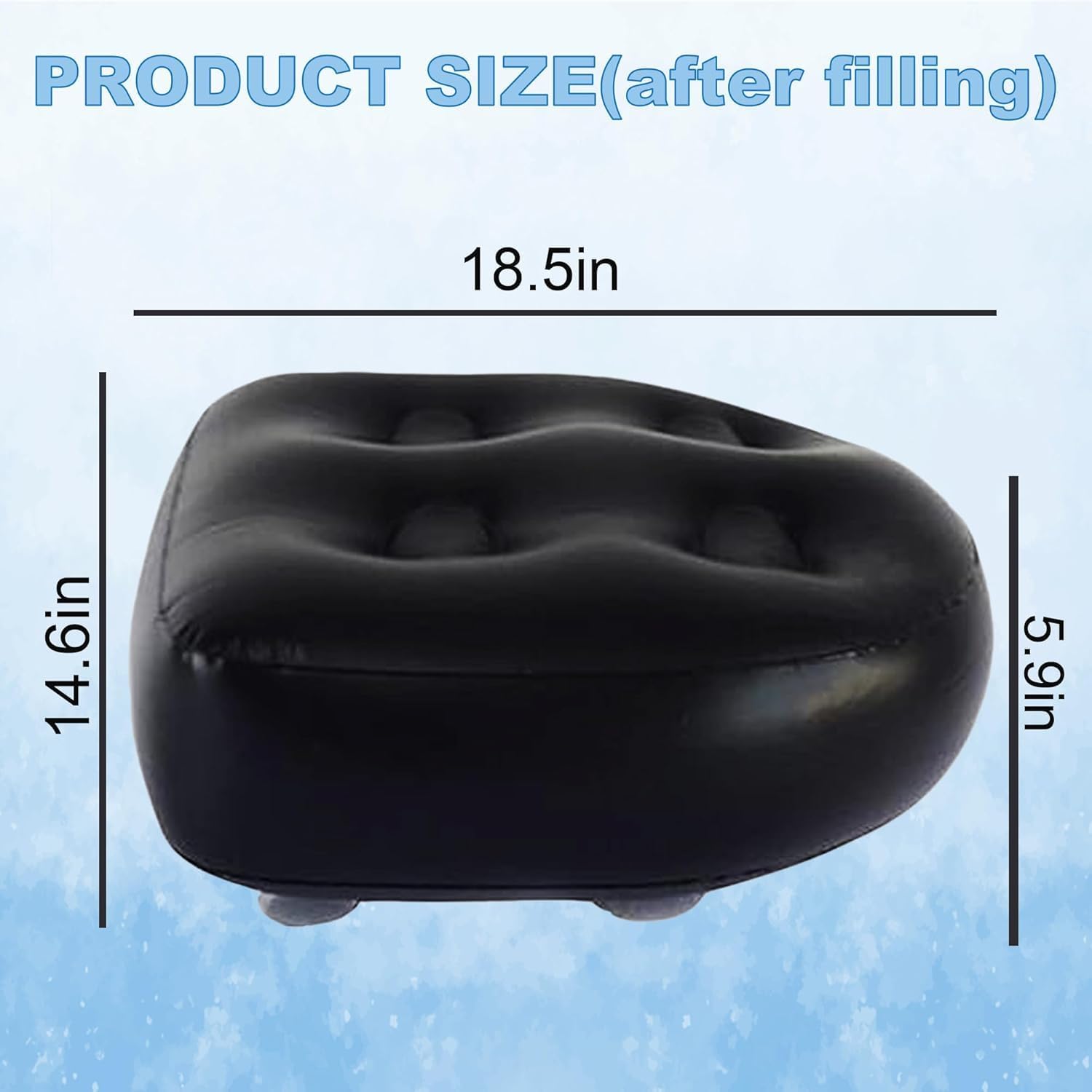 SPA Booster Seat,Spa&Hot Tub Seat with Non-Slip Suction Cups,Portable Fordable Bathtub Seat for Home/SPA/Travel/Business Trip, Black