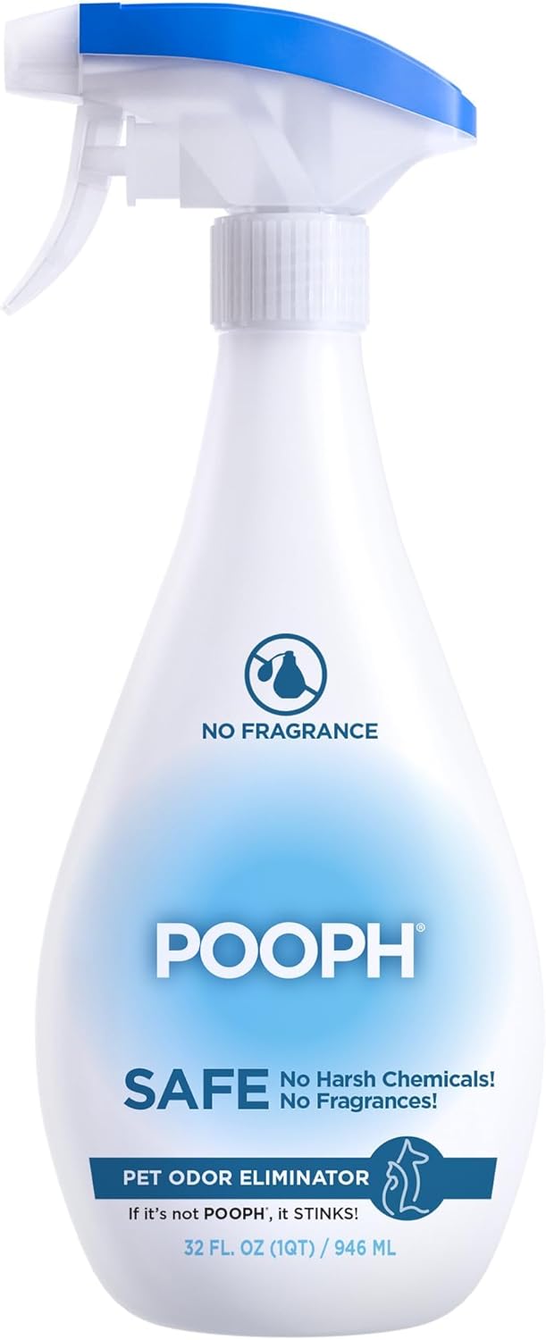 Pooph Pet Odor Eliminator, 32oz - Eliminates Odors at the Molecular Level, Dogs, Cats, Freshener, Eliminator, Urine, Poop, Pee, Deodorizer, Nature’s, Puppy, Fresh, Clean, Furniture, Potty