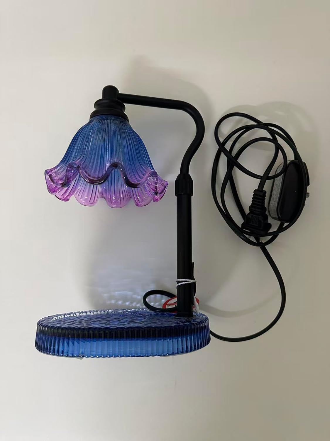 Candle Warmer Lamp with Adjustable Height - Flameless 4-Level Dimmable Wax Warmer, Timer Function & Stylish Design in Multiple Colors(Blue)