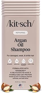 Kitsch Argan Oil Shampoo for Hair Growth – Repairing Hair Shampoo for Women & Men with Terabond™ – Hydrating Hair Care w/Oat Protein – Paraben, Phthalates, Silicone & Sulfate Free Shampoo - 12.3 oz