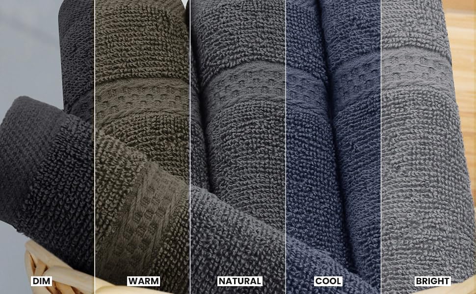 Utopia Towels 8 Piece Luxury Towel Set – Majestic Plush, Super Absorbent & Quicker-to-Dry, Thick 100% Ring Spun Cotton Towels for Bathroom, Spa & Hotel – 2 Bath, 2 Hand, 4 Washcloths, Grey