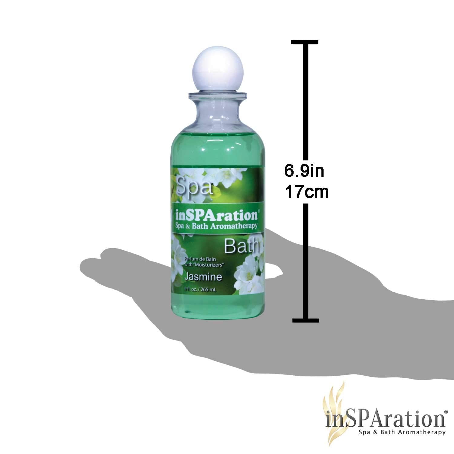 inSPAration Spa and Bath Aromatherapy 119X Spa Liquid, 9-Ounce, Jasmine,Green