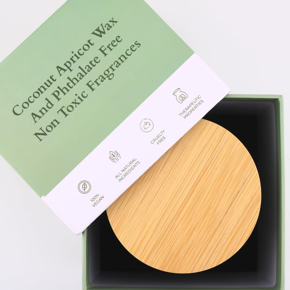 Palo Santo & Sandalwood Scented Candle,13 Oz Coconut Apricot Wax, Aromatherapy Candle for Yoga, Meditation & Morning Ritual, Non-Toxic Phthalate-Free, Vegan, Clean Burn- Perfect for Luxury Gift