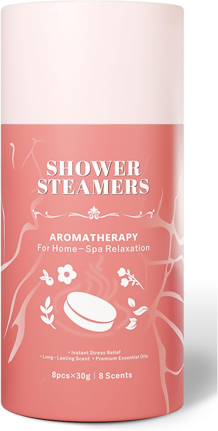 Shower Steamers Aromatherapy 8 Pack - 8% Natural & Organic Essential Oils,Women/Men Spa Steamer, Lingering Intense Aroma Gifts for Women & Men, Spa Gifts & Birthday Christmas Gift Stocking Stuffers