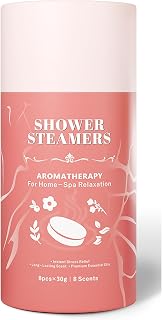 Shower Steamers Aromatherapy 8 Pack - 8% Natural & Organic Essential Oils,Women/Men Spa Steamer, Lingering Intense Aroma Gifts for Women & Men, Spa Gifts & Birthday Christmas Gift Stocking Stuffers