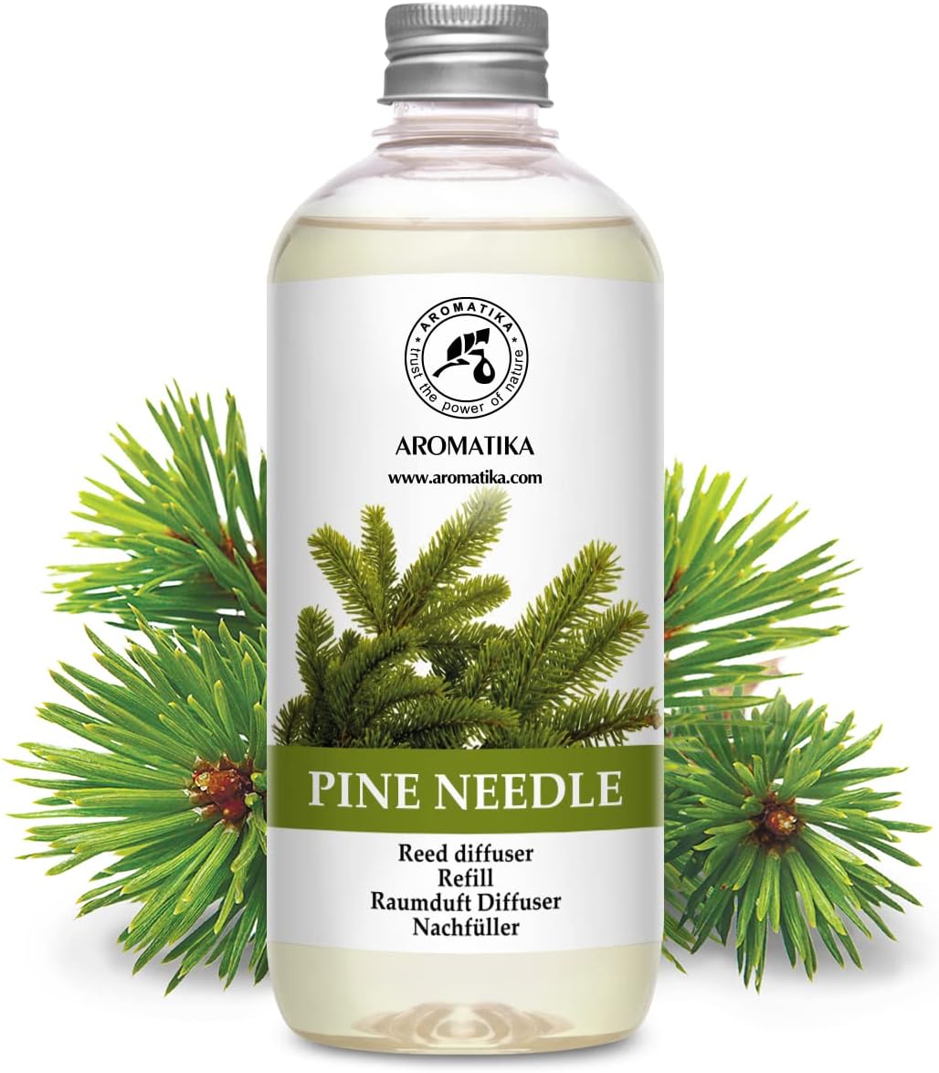 Pine Diffuser Refill 17.0 Fl Oz - Fresh & Long Lasting Fragrance - Scented Reed Diffuser - Diffuser Oil Refill - for Aromatherapy - Office - Air Fresheners w/Natural Essential Pine Needle Oil