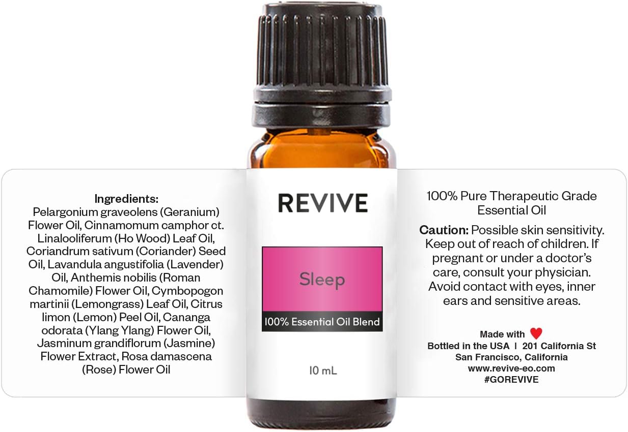 Sleep Essential Oil Blend by Revive Essential Oils - 100% Pure Therapeutic Grade, for Diffuser, Humidifier, Massage, Aromatherapy, Skin & Hair Care - Unrefined Oils with No Fillers