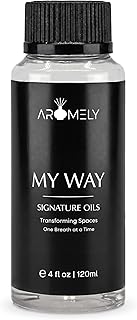 AROMELY My Way Diffuser Oil Blend | Luxury Home Fragrance Oil for Diffusers | Inspired by 1 Hotel | Signature Scent with Notes of Leather, Cardamom, Lemon, Cedarwood, Iris & Amber | 120ml