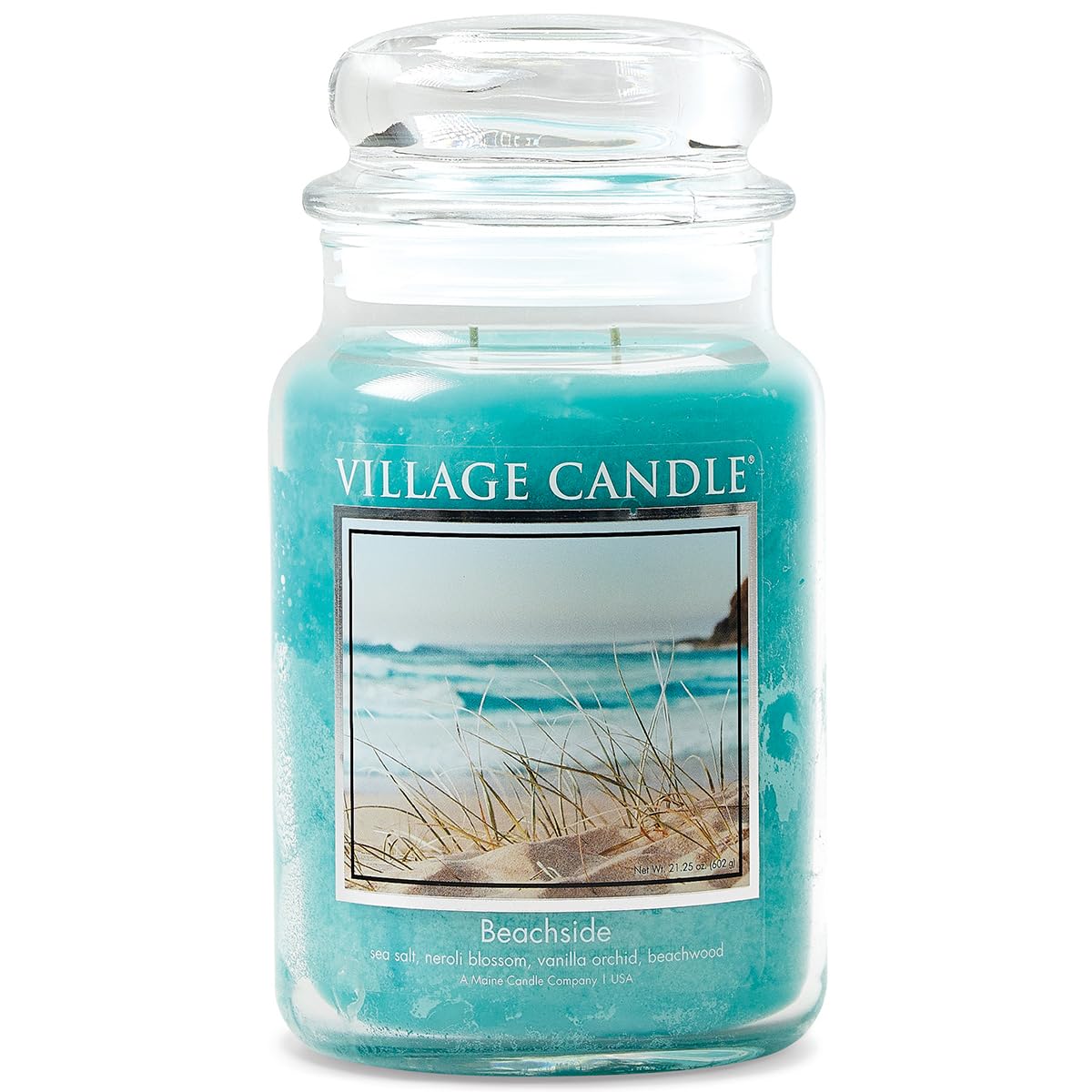 Village Candle Beachside Large Glass Apothecary Jar Scented Candle