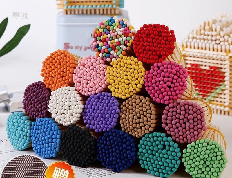 100Pcs 3'' Decorative Rainbow Matches, Premium Fancy Long Wooden Safety Matches for Candles, Long Wooden Matchsticks for Home Décor, Safety Matches for Lighting Candles with Match Striker
