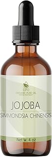 Jojoba Oil - Pure, Cold Pressed, Unrefined, Virgin Hydrating & Moisturizing Carrier Oil for Skin, Hair, Face, Facial Care, Body, Massage, Ear, Beard, Makeup Remover - 4 oz Glass & Dropper - OPO